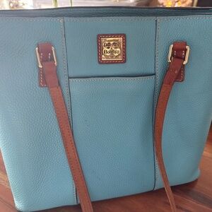 Dooney & Bourke Blue and Brown Tote